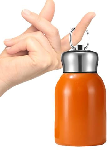Bouteille d'eau de voyage – Mini bouteille isotherme en acier inoxydable de 13 cm | Récipient isotherme pour boissons chaudes et froides pour camping, randonnée et utilisation quotidienne