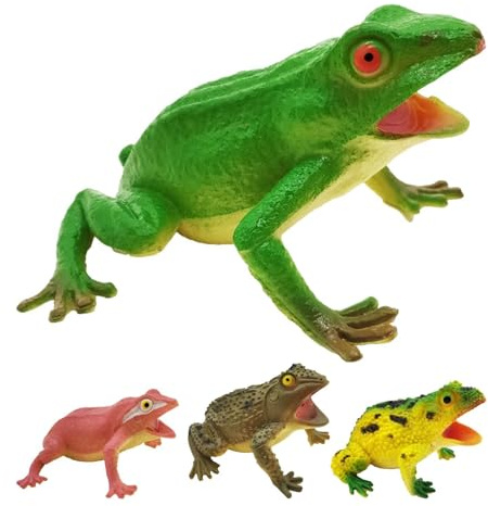 Fausses Grenouilles 4 Pièces Sensoriel Animalier Réaliste