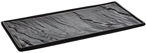 Holst Porzellan SDS 004 Hartkeramik Schieferoptik schwarz, 25.5 x 12 x 1.5 cm