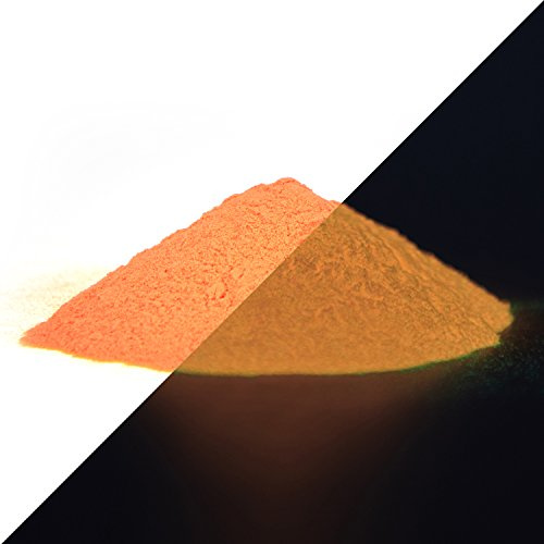 lumentics Leuchtpulver Orange 40 g - nachleuchtendes Pigment SrAl2O4 | Im Dunkeln leuchtendes Farbpulver zum Einmischen in Harz, Lack und Farbe, bis zu 5 Stunden Nachleuchten