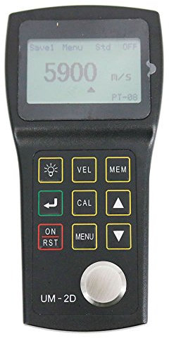 Graigar UM-2D Digital Portable Ultrasuoni Spessimetro Tester Meter 0.03 '' a 12 '' con PT-08 Sonda Echo-Echo Attraverso Verniciatura