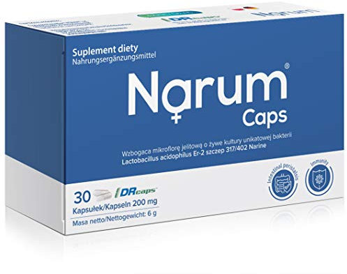 Probiotikum Narine Narimax Bio Kulturen Komplex | 30 Vegan Magensaftresistente Kapseln 200 mg | Hochdosierte Bakterienstamm von Lactobacillus Acidophilus | Für die Verdauungs und Darmgesundheit