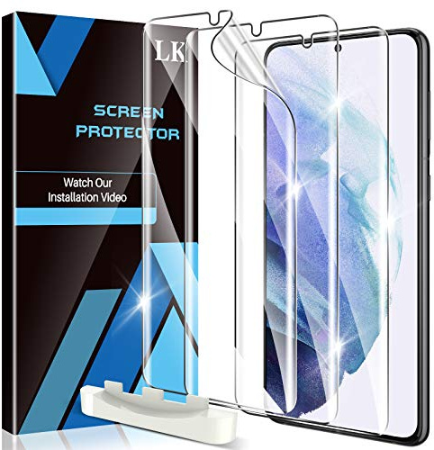 LK 3 Stück Schutzfolie Kompatibel mit Samsung Galaxy S21 Plus | Selbstheilende TPU-Folie, Anti-Kratzer, keine Blasen, Berührungsempfindlich, Unterstützung In-Display Fingerabdruck-Scanner