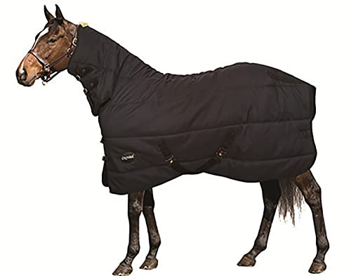 BNALU Abschwitzdecke fürs Pferd ist atmungsaktiv Transportdecke Weidedecke Winterdecke Winterbaumwolle Weich und warm Reitausrüstung Outdoordecke (Size:XXL,Color:Schwarz)
