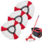 GFRED Set di 3 Testine di Ricambio del Mocio Compatibili con Vileda EasyWring e Clean Turbo 2 in 1 Ricariche per Mocio in Microfibra Adatta a Tutti i Tipi di Paviment (Rosso 3PCS)