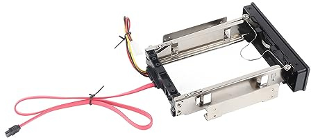 Adaptador de Disco Duro Interno, Bastidor de Bandeja de Disco Duro de Acero Inoxidable de 5,25 Pulgadas, Soporte de Bastidor Adaptador II Hot Swap 3Gbps, Bastidor Móvil para Disco Duro