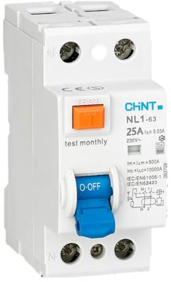 Interruttore differenziale puro Chint 2P 25A 30mA 10kA tipo F - 263717