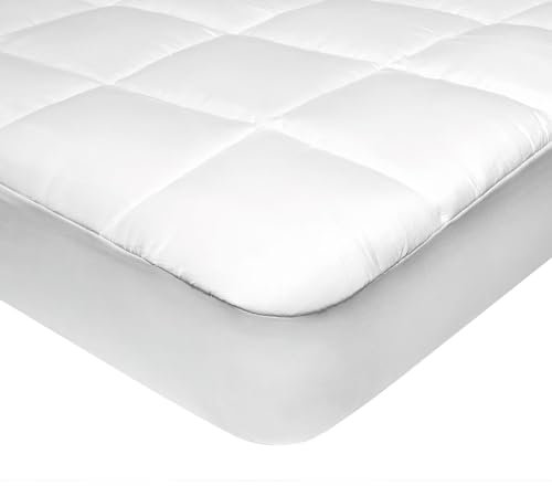 Cubrecolchón de Microfibra Feluna cubrecolchón Acolchado - Protector de colchón bajo la Cama de poliéster Microfibra de Tacto Suave (80x200cm)