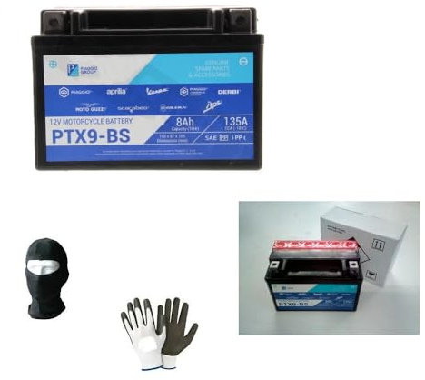 KOMPATIBEL MIT SYM Joyride 125 Jahr 2001 al 2002 Batterie PTX9-BS YTX9-BS GELIEFERT GELADEN UND BEREIT FÜR DEN Einsatz MOTORRADBATTERIEN 8AH Ampere 12VOLT 150X87X105MM
