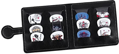Mikinona Wallet-type Gitarren-pickhalter Aus Leder Mit Ukulele Picks Praktische Und Tragbare Aufbewahrung Für Gitarrenplektren Für Musiker Und Gitarristen