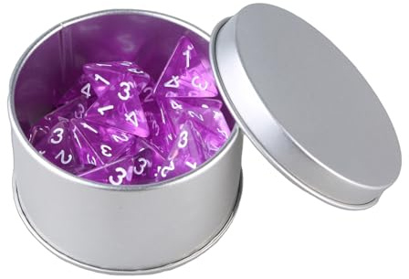 Haoyull Lot de 25 dés polyédriques en acrylique transparent à 4 faces pour jeu de rôle