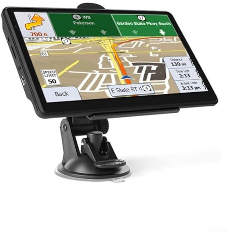 Car Sat Nav, 7Inch GPS Navigator Touchscreen, Car GPS Navigation with Voice Guidance, Latest UK Maps Update for Car Truck, Hands-free Calling