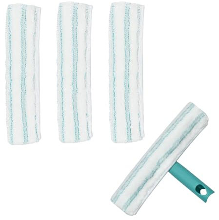 3 Stück Ersatzbezug für Leifheit Fensterwischer, Mikrofaser Ersatz Bezug, Einwascher Window Washer M kompatibel Mit Leifheit Fensterwischer, Fensterreiniger mit doppelter Reinigungskraft