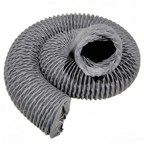 Tuyau flexible en nylon épais pour serres, salles de bains et sécheuses, kit de tuyau de ventilation résistant avec colliers de serrage, diamètre 50 mm, longueur 5 m