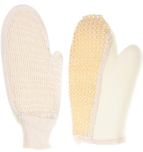 2pcs Exfoliating Bath Shower Gloves with Full Coverage Mitt Design
