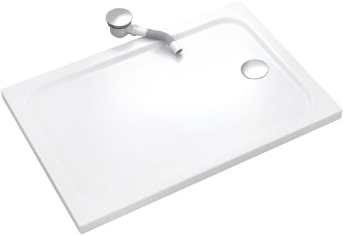 SHIMMER Receveur de douche 80 x 180 cm acrylique Blanc + bonde et siphon inclus - Salle de bain