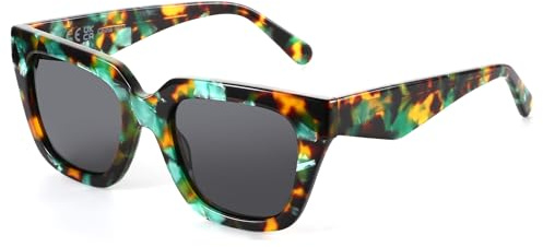 ZENOTTIC Occhiali da Sole Polarizzati Donna Trendy – Occhiali Sole Quadrati Designer Retrò con Protezione UV400 per le Vacanze