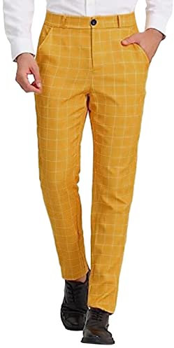 ofeirhz Herren-Chino-Hose, flache Vorderseite, Denim-Hose, weites Bein, Denim-Hose, gerades Bein, entspannte Jeans, lockere Passform, Stretch-Jeans, elastische Taille, bequeme Lounge-Hose mit Knopf
