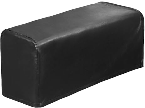 BYYLECL Armlehnenbezüge, weiches PU-Leder, dehnbar, wasserdicht, Sofa-Armlehnenbezüge für Couch, Stuhl, Arm, Schwarz, 2 Stück