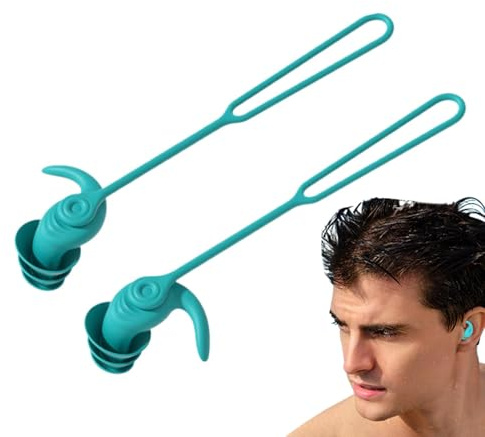Bouchons auriculaires en silicone pour la natation Cordon de tour de cou