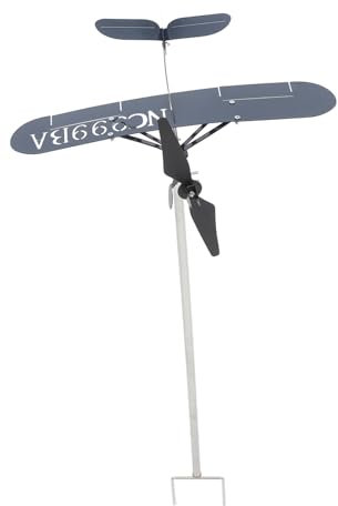 FONDOTIN 1pièce Girouette Inoxydable avec Design Avion Indicateur De Vent pour Jardin Toit Ou Cour Décoration Extérieure Et Pratique