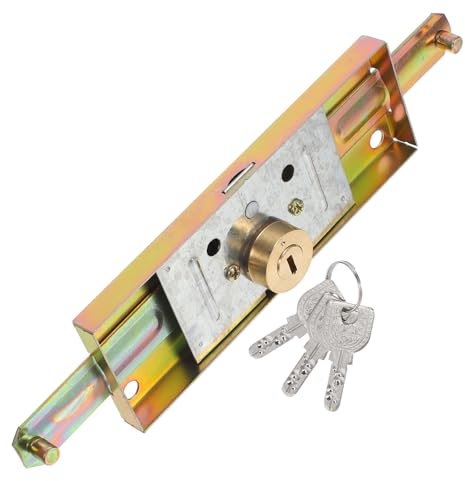 Uonlytech Serratura Per Porta Commerciale e Porta Scorrevole Con Chiave, Antifurto Per Porte Da Garage e Portafinestra, Sicurezza Avanzata Per Negozi e Magazzini, Design Robusto e Durevole