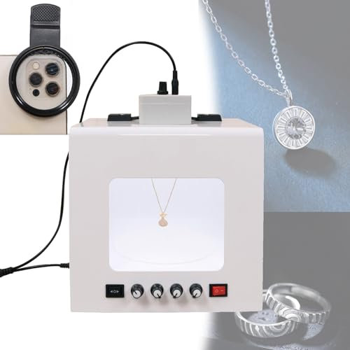Tragbares Lichtbox-Set mit einstellbarem Licht von 3000–5500 K, LED-Lichtzelt-Aufnahmebox, Fotografie-Fotostudio tragbarer, Unterstützung zum Aufhängen oder Platzieren von Schmuck,30cm