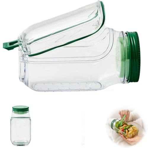 Ohphnt jar salade，salad pod,salad pods,salade pod conteneurs intervalle plastique,dosette à verticale,bol à fraîche,étui à sauce anti-fuite,Bocaux À,Récipient À Pour Déjeuner-A