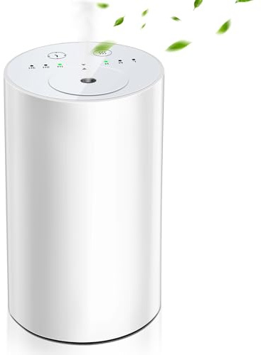 Essential Waterless Oil Diffuser- Waterless Diffusers for Essential Oil USB Charged Portable Mini Scent Air Machine Aromatherapy Atomizing Diffuser for Home Cars Office,1/2/3H/Time Off (White)
