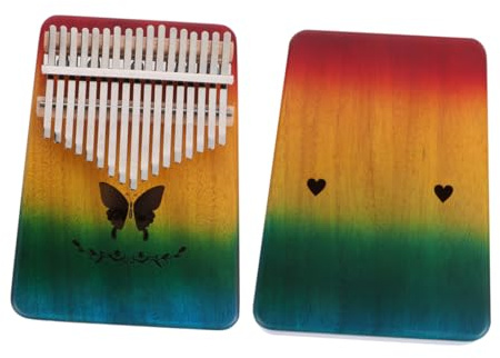 BESPORTBLE Tasten Kalimba Daumenklavier aus Naturholz mit Edelstahl tasten Kleines Fingerklavier für Erwachsene Tragbares Musik instrument für Anfänger und Musikliebhaber