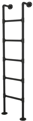 Escalera metálica multiusos de hierro con kit completo, escalera de pared de 100-300 cm para el hogar, escalera de acceso al altillo, escalera de emergencia, escalera recta universal para espacios e