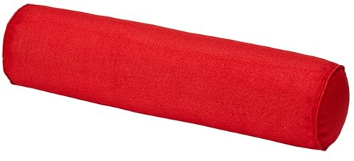 SLPMIMOGLV Nackenrolle mit Bezug Rollenkissen lang 15x40/15x60/20x80/20x100cm Weichem Zylindrisches Nackenkissen Multifunktional Stützkissen,für Betten und Sofas Yoga(Rot,15x50cm)