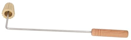 Annadue Malaysian Pie Tee Maker Nyonya Top Hat Tool, Traditional Egg Tart Baking Mould, Reusable Fried Kitchen Bakeware Gadget with Comfortable Handle, Copper Stainless Steel Beech,