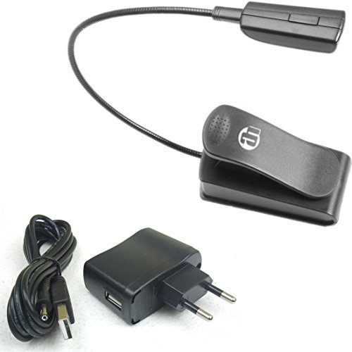 ADAM HALL SLED 1 PRO LED-Notenpultleuchte incl. Stecker-Netzteil, USB-Kabel (2x Leuchtdioden je Lampe) Flexilight Minilight SLED1PRO