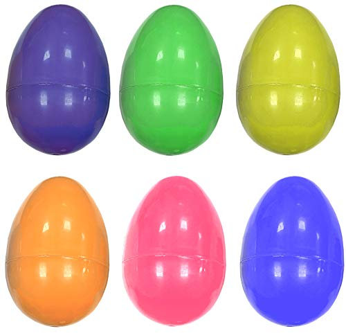 12 x Large Assorted Colour Fillable Plastic Surprise Easter Eggs - Fill With Easter Hunt Gifts And Chocolate
