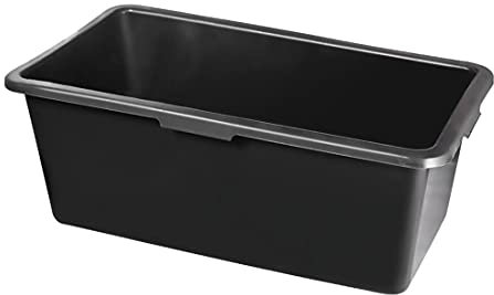 40 Litre Heavy Duty Multi Tub Bucket - 71 x 40 x 22 cm Rectangular Black Utility Container for Agriculture, Gardening, Equestrian, Construction, Livestock, Water Storage & Small Ponds - Easy to Clean