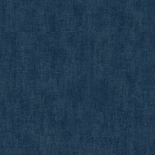 Linen Texture Effect Wallpaper Blue Muriva 173533
