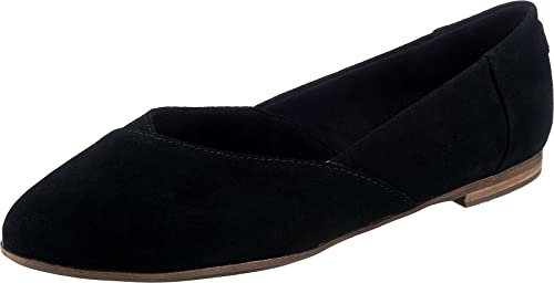 TOMS Jutti Neat, Bailarinas Planas Mujer, Negro (Ante Negro), 40 EU