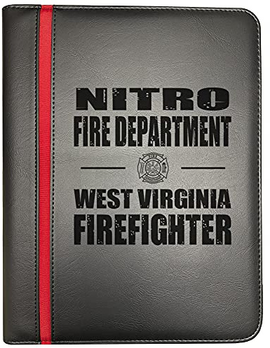 Compatible with Nitro West Virginia Fire Departments Firefighter Thin Red Line Firefighters Portfolio Padfolio Organizer Firefighter's Prayer Print Thin Red Line Maltese Cross Decal Pack of 1