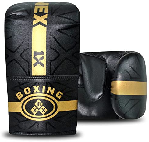 Boxing Mitts, Pro Training Sparring, Maya Hide Leather, Muay Thai MMA Kickboxing, Men Women Adult, Heavy Punching Bag Focus Mitts Pads Workout, Ventilated Palm,