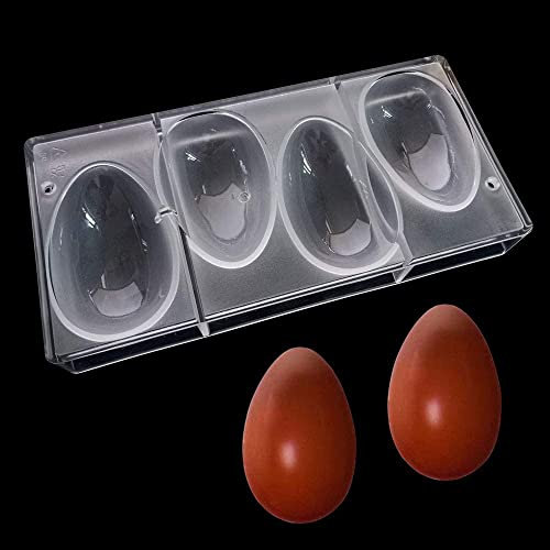 Molde de transferencia de chocolate en forma de huevo de Pascua 3D, moldes de chocolate de policarbonato, herramientas de horneado de bricolaje, bandeja de pastelería, molde transparente de chocolate