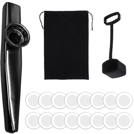 Kazoo, Kazoo Metall, Kazoo Instrument, Kazoo Set, Kasu Musikinstrumente, Schwarz Kazoo Instrument, Metall Kazoo Musikinstrument, Kazoos Musical Instruments für Kinder und Erwachsene