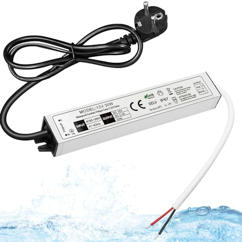 LED-Transformator, 12 V, 30W, für LED-Niederspannungsanlagen | 1 Stück; LED-Transformator; Ausführung 12 V, 30W; für LED-Niederspannungsanlagen.