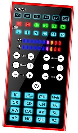 BESTonZON Externe Soundkarten Tragbarer Stimmenverzerrer Computer-stimmenverzerrungstool Stimmenverzerrungsgerät Audiomixer Mehrzweck-live-Streaming