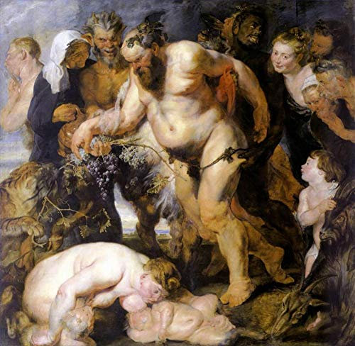 Toperfect 3 berühmte Gemälde, Akt des betrunkenen Silenus Peter Paul, handgemachte Ölkunst auf Leinwand -04, €50-2000, handgemalt von Lehrern der Kunstakademien