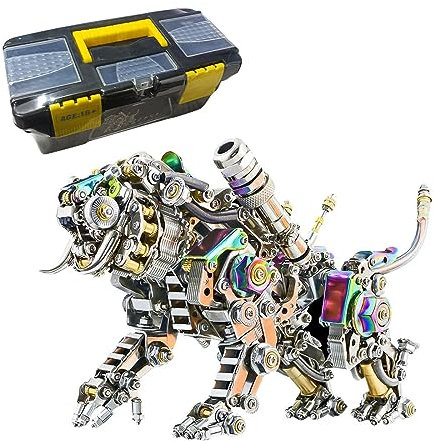 3D Metall Puzzle Tiere, 700 Stück Mechanik Bengalischer Tiger Metall Puzzle Modellbausatz, Wohnkultur Geschenk für Erwachsene Kinder