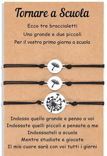 Giftider Mutter Tochter Armband Sohn Set Armbänder Geschenk zum Schulanfang Geschenk Geschenke für Mama Geburtstagsgeschenke Muttertag Freundschaftsschmuck Schmuck für Mädchen Mama (C-3PCS-Löwenzahn)