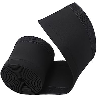 BELLIFFY Neoprene Cable Sleeve and Cable Management Organizer 1m Hook and Loop Cord Organizer for Home and Office Wire Protection Black 2 Rolls