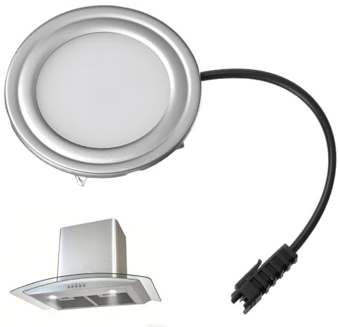 UKCOCO 2 unidades campana extractora luz cocina iluminación empotrada downlight campana extractora bombilla LED e luz extractora LED iluminación bajo encimera hierro
