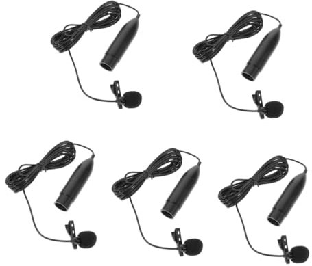 TOYANDONA 5piezas Micrófono Lavalier De De Para Grabación y Streaming Diseño Portátil y Para Conferencias y Voces